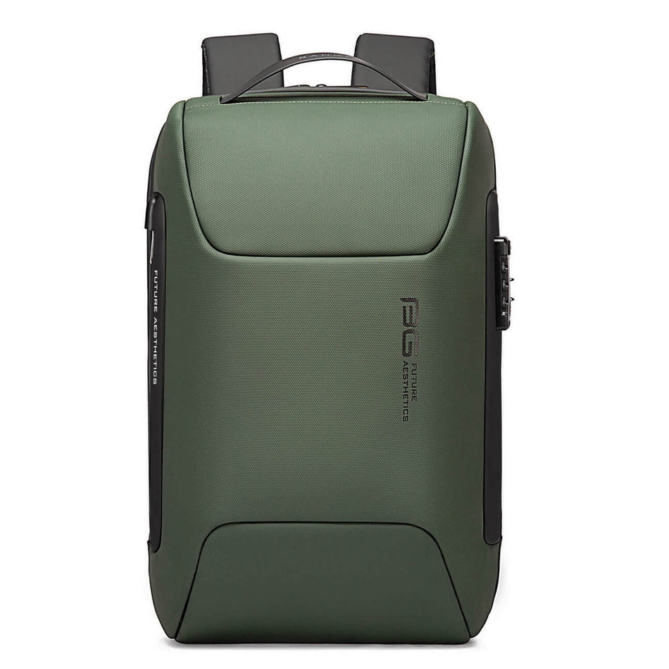 Abbildung 16 Zoll Laptoprucksack von Bange. Robust, wasserabweisend. Mit Zahlenschloss.