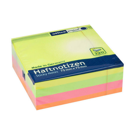 Haftnitzblock 75x75mm mit 320 Blatt Neon